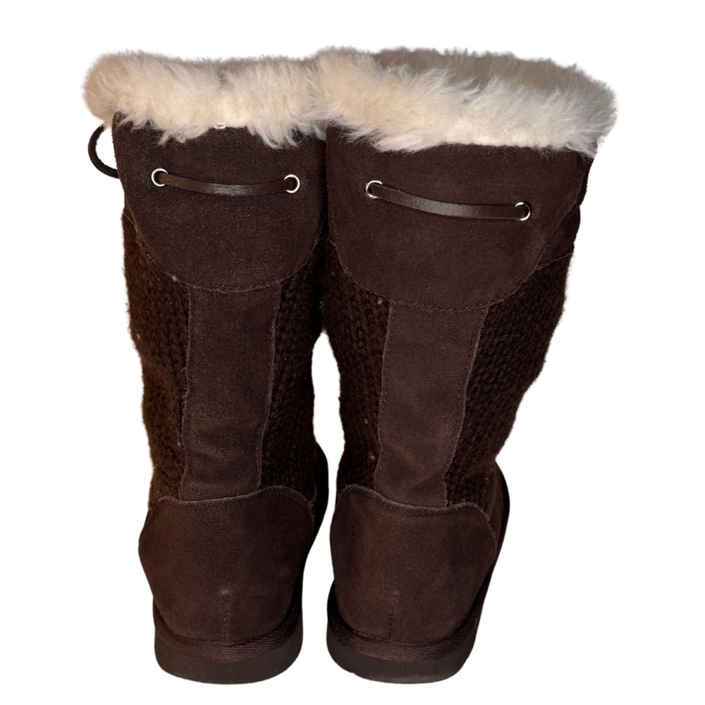 Cozy Women’s Brown Slip-On Faux Fur Lined Bass Suede Boots Size 8 - Picture 4 of 8